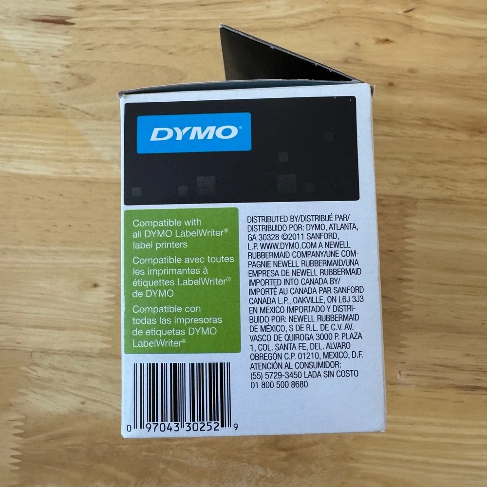 DYMO 30252 White LW Address‎ Labels 1 1/8 x 3 1/2 350 Labels ONE ROLL